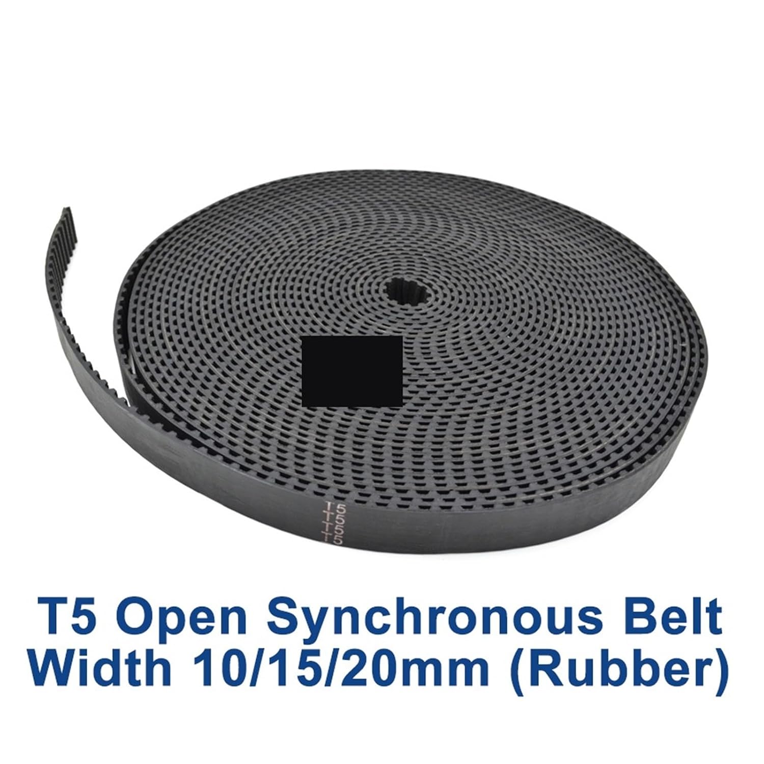 Trapezoid T5 Open Synchronous Belt Width 10/15/20mm Pitch 5mm Timing Pulley 1Pcs(5Meters,10mm)