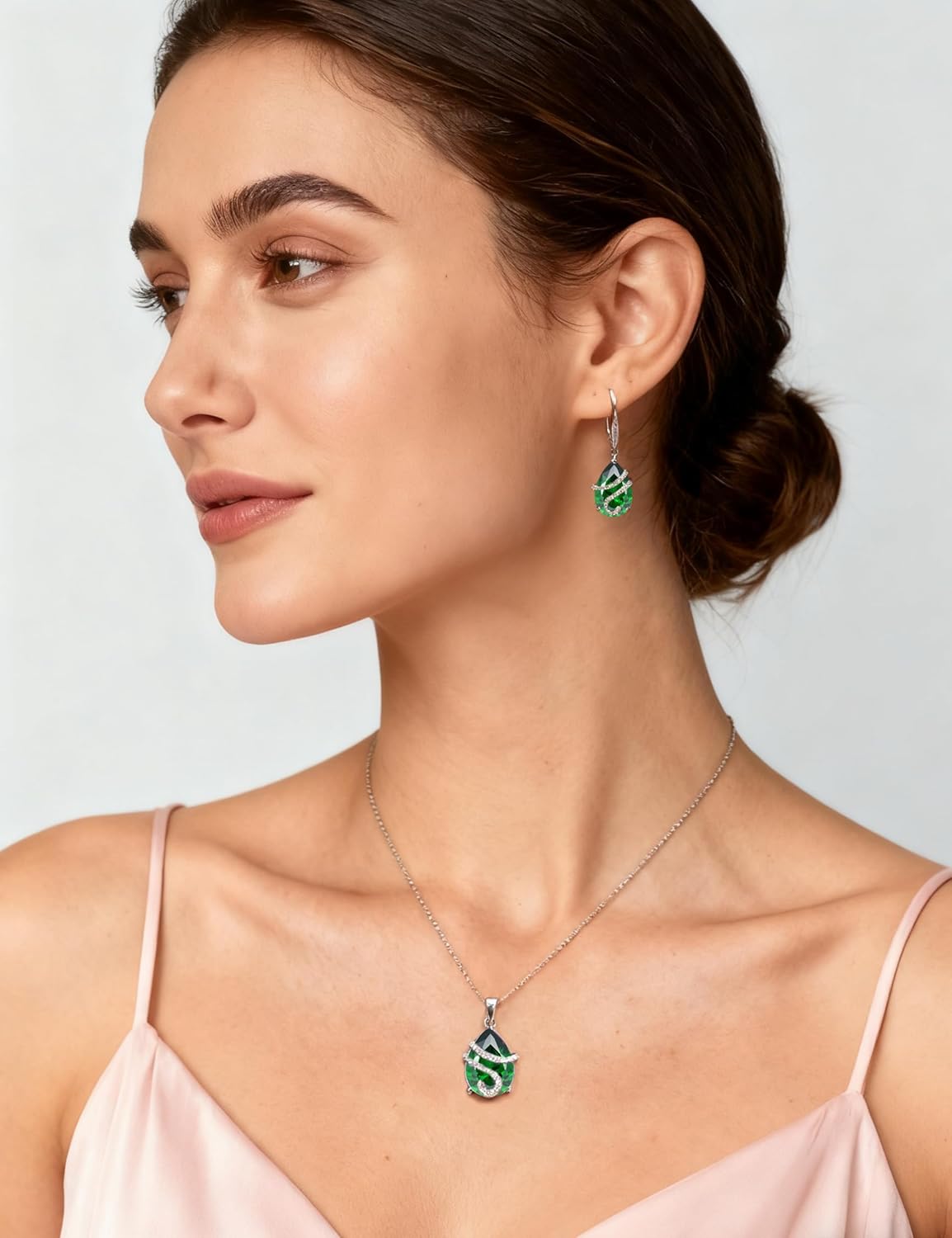 STARCHENIE Birthstone Necklace for Women 925 Sterling Silver Pear Cut Teardrop Pendant Necklace Jewelry Gift - Image 3