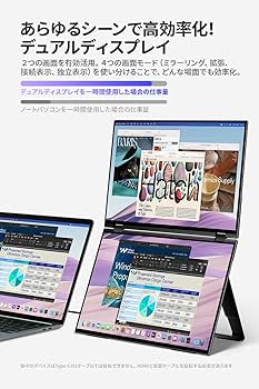 EHOMEWEI モバイルモニター QLED  15.6 デュアルディスプレイ Amazon.co.jp: EHOMEWEI デュアルモニター 15.6インチ QLED