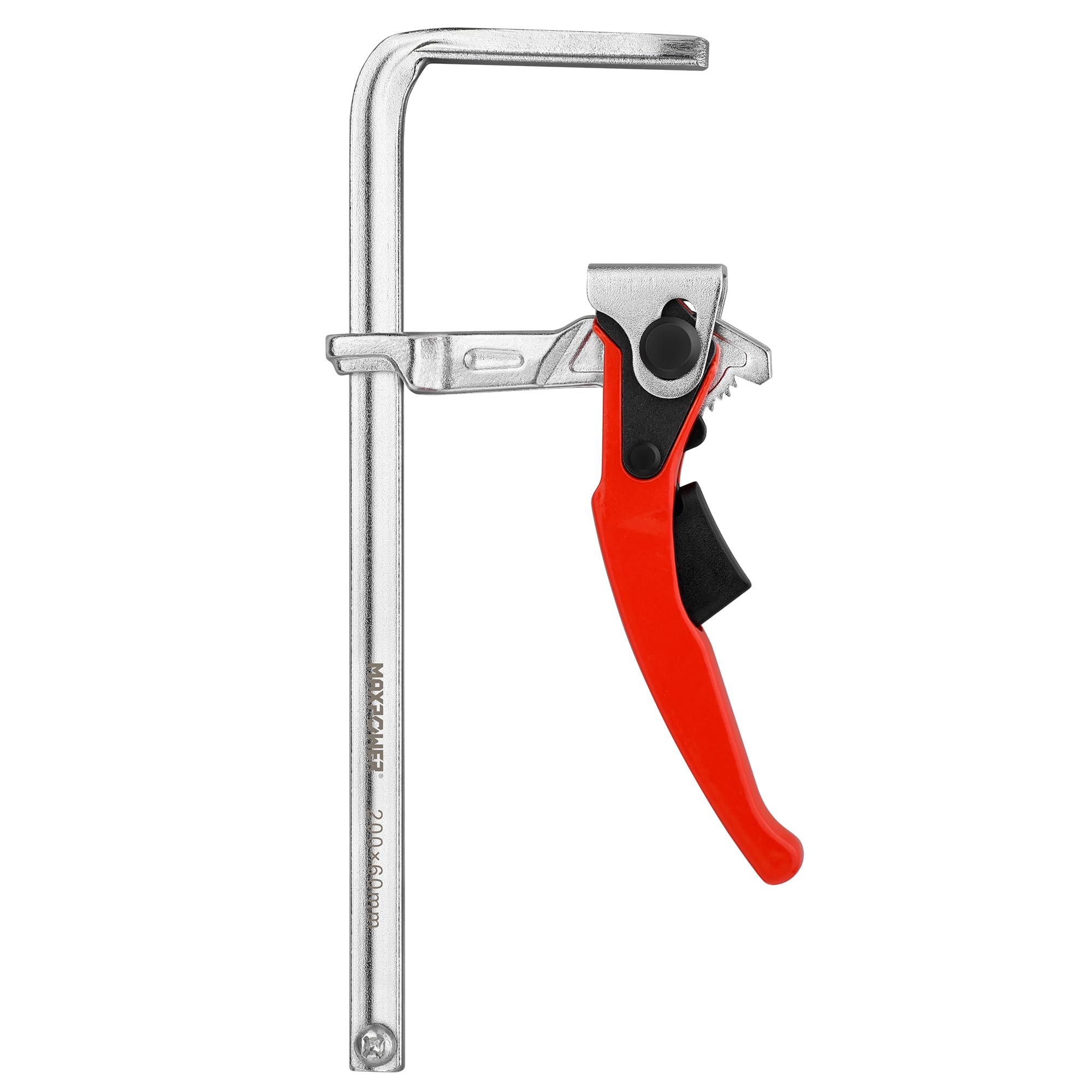 Sargento Carpintero de Palanca, MAXPOWER 200mm Sargento de Barra para Mesa Todo Acero con Palanca de Apriete Rápido Fuerza máxima de sujeción 240kg