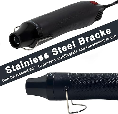 Vista 30 de Pistola de calor, mini pistola de calor de 350 W con boquilla reflectora, ajustes de temperatura duales, pistola de aire caliente de calor rápido