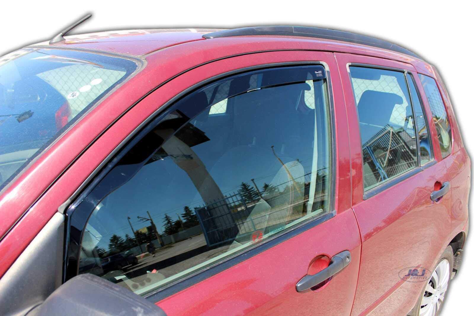 J&J AUTOMOTIVE Windabweiser passend für Mazda 2 5-Türer 2003-2007 2tlg, Heko Regenabweiser Vorne Getönt Dunkel Passform