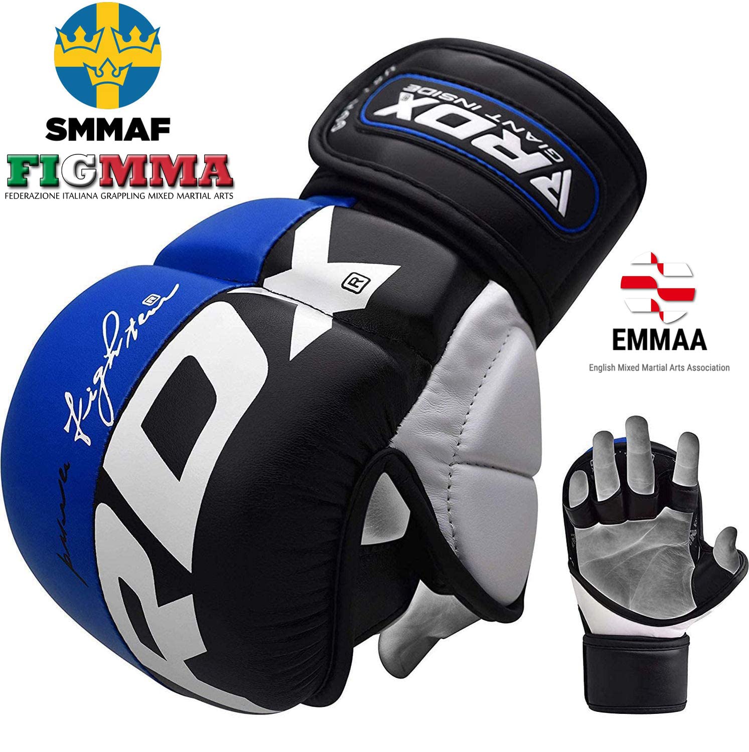 RDX Guantes Maya Cuero Entrenamiento MMA Muay Thai Kick Boxing