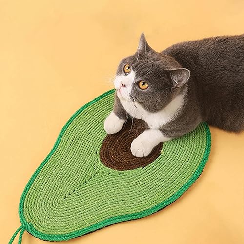 Miniatura 6 de Alfombrilla rascador de sisal natural para gatos, para colgar en la pared, para proteger muebles, color verde