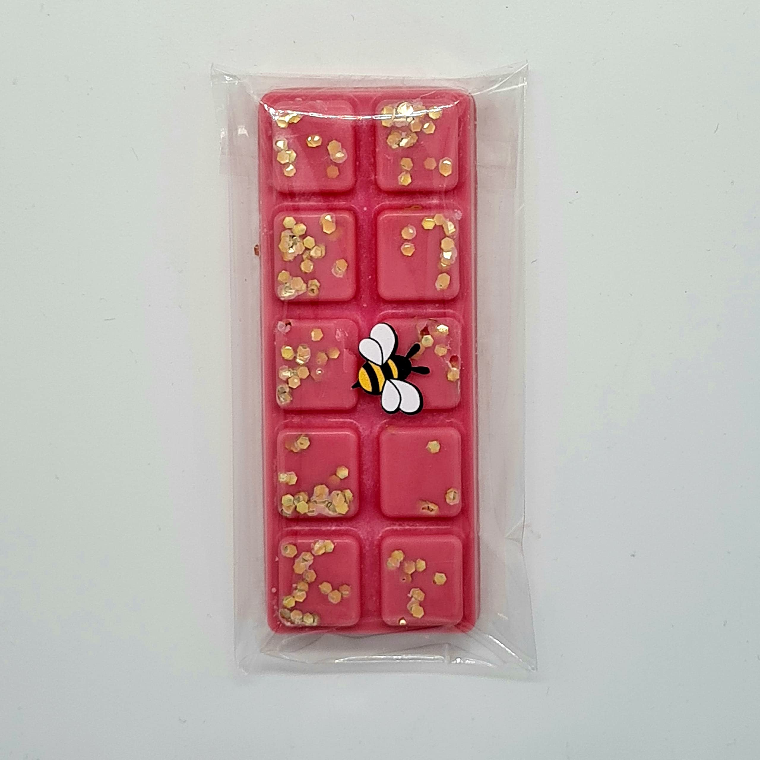 Waxyshigh scented Cherry & Vanilla eco soya wax melts 55g Snap Bar with natural mica and vegan friendly
