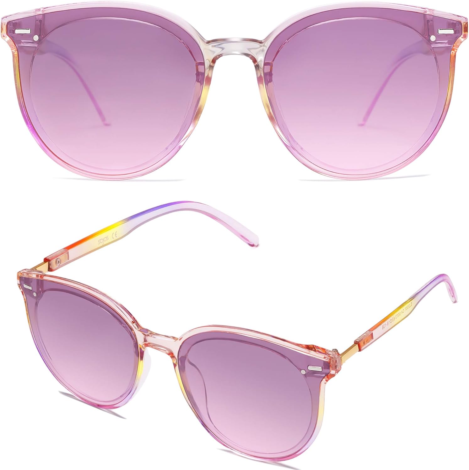 SOJOS Sunglasses Womens Trendy 2025 Classic Round Retro Vintage Shades Large Frame Sunnies SJ2067 - Image 3