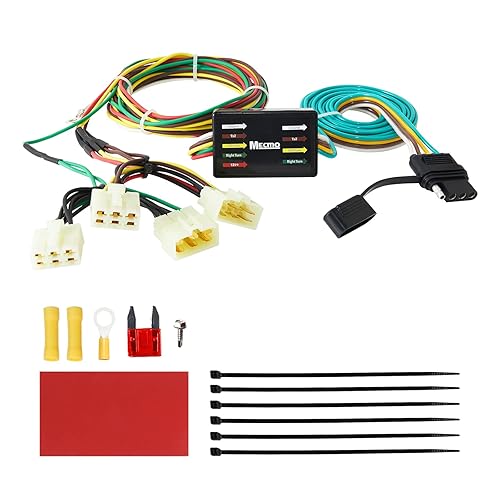MECMO Arnés de cableado de remolque de 4 pines para Toyota Pickup 1989-1992 y Toyota Tacoma 1995-2004, cableado de enganche para enganche de luz de