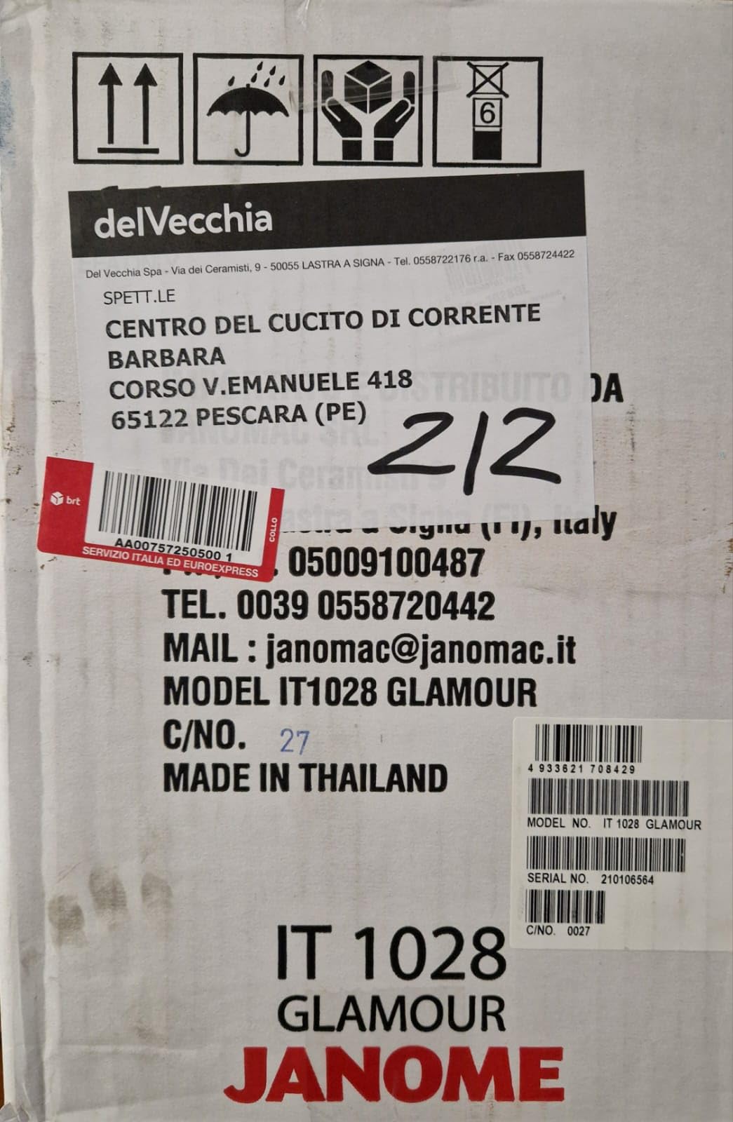 Janome Macchina da Cucire IT1028 con 5 Anni di Garanzia