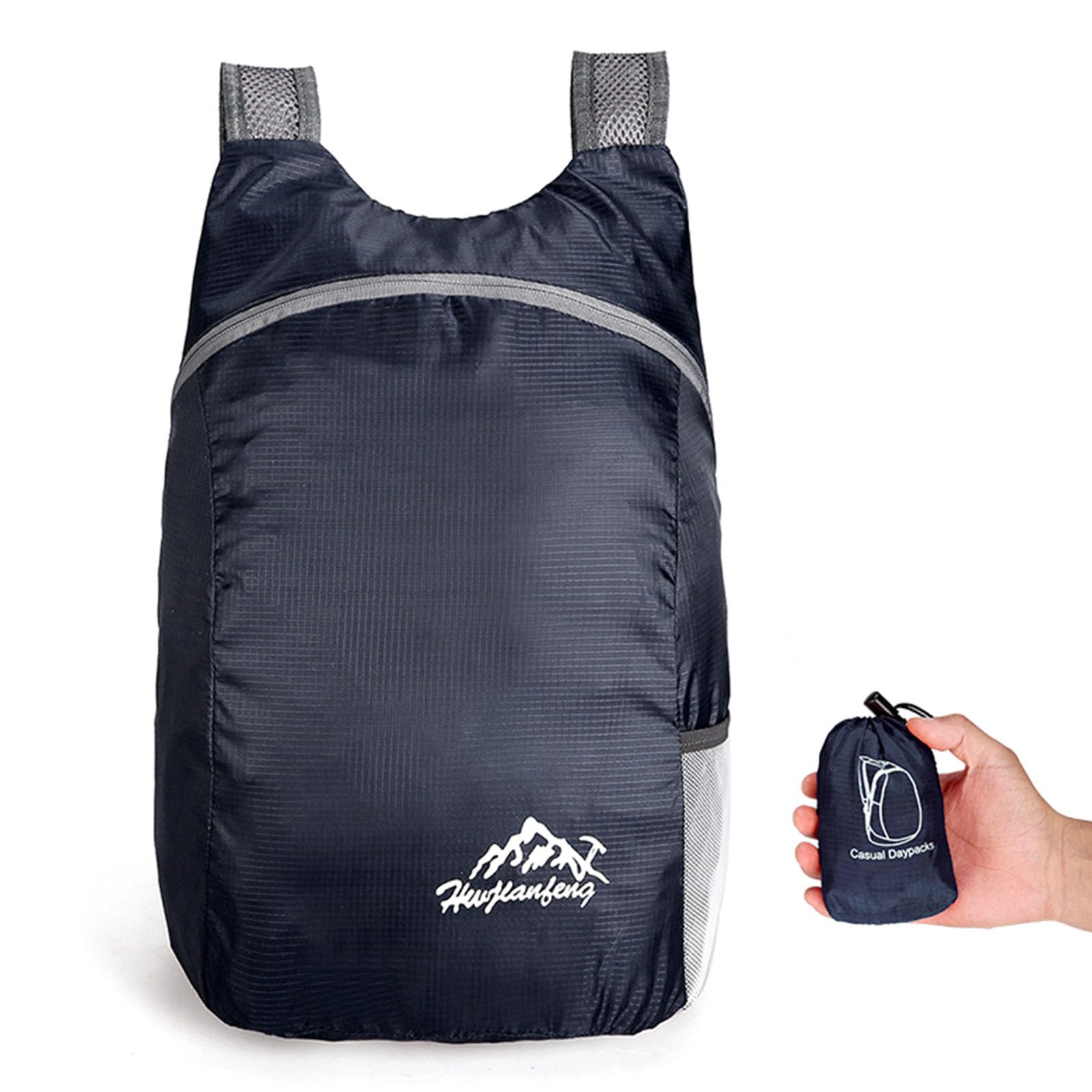 MICFENY Folded Backpack Outdoor Travel Daypack Bag for Men Women 15L Fashion Large Capacity Backpacks