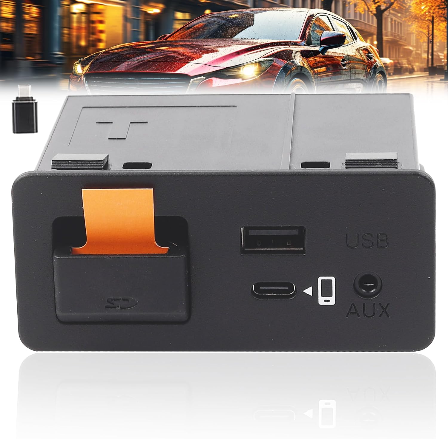 Dasbecan TK78-66-9U0C Type-C Mazda Apple Carplay Android Auto Retrofit Kit Compatible with Mazda 2 3 6 CX3 CX5 CX9 MX5 2014-2020 Adapter Interface Port 00008FZ34 MZD Connect System Upgraded P2.1