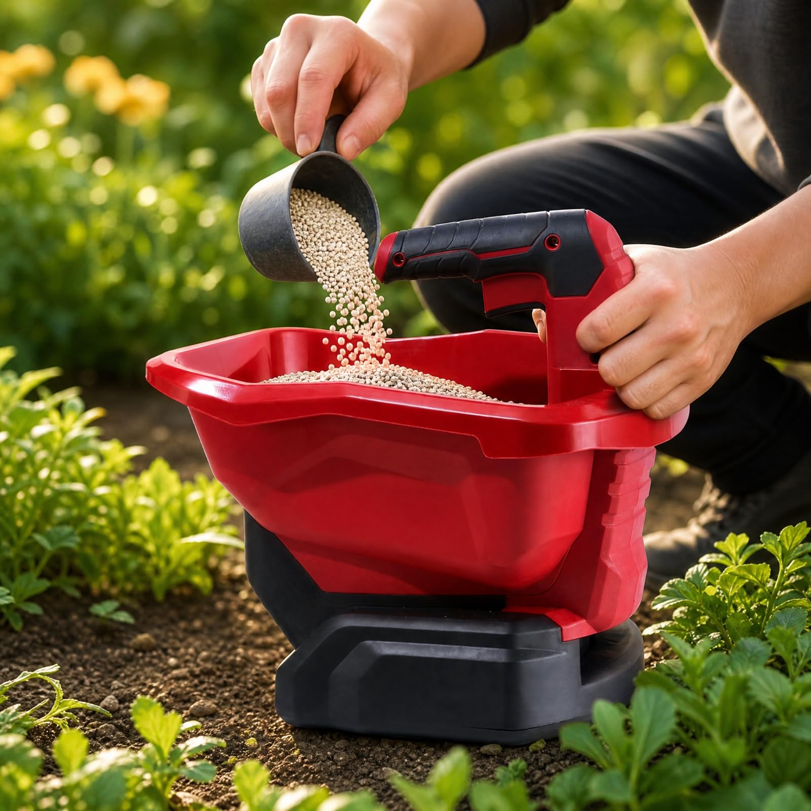 Colcolo Esparcidor Agrícola Mano con Plástico Compacto Esparcidor Semillas Portátil Ergonómico Dispensador Semillas Mano para Granjas,