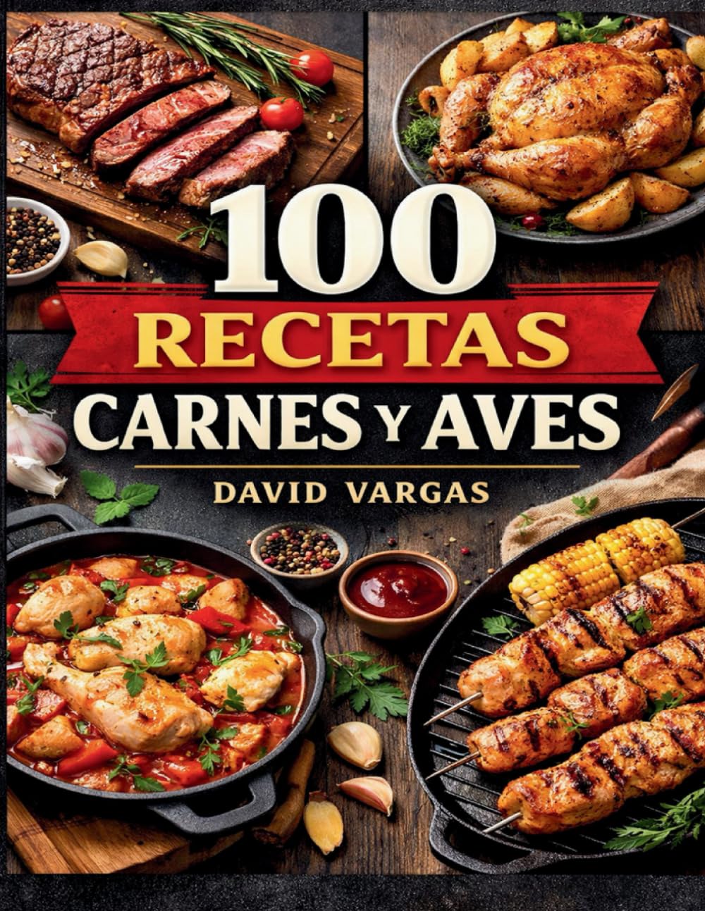 100 Recetas con Carnes y Aves para Cada Día: Platos fáciles y llenos de sabor al horno, parrilla, sartén y guisos tradicionales