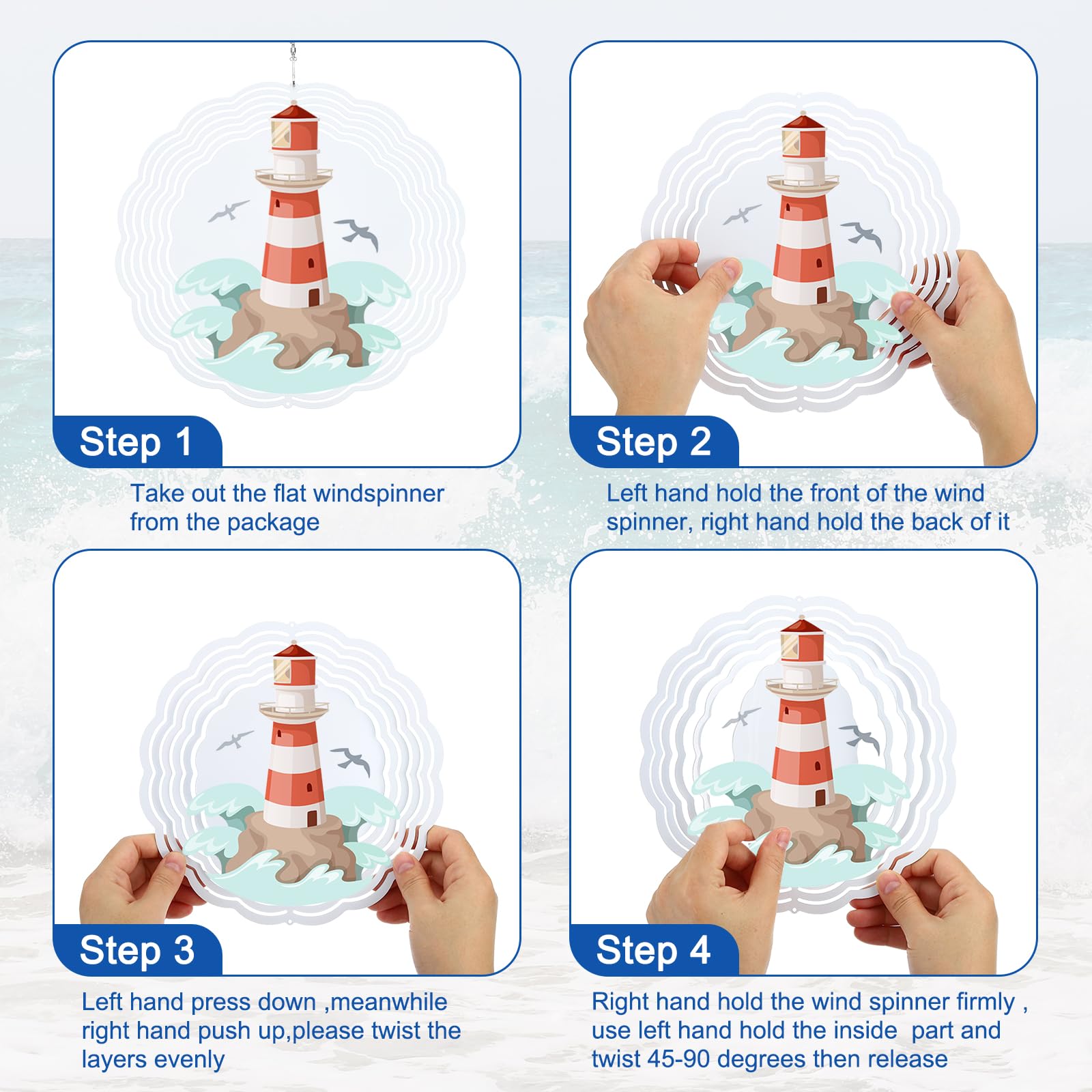 PATIKIL 8 Inch Sublimation Wind Spinners - Image 4