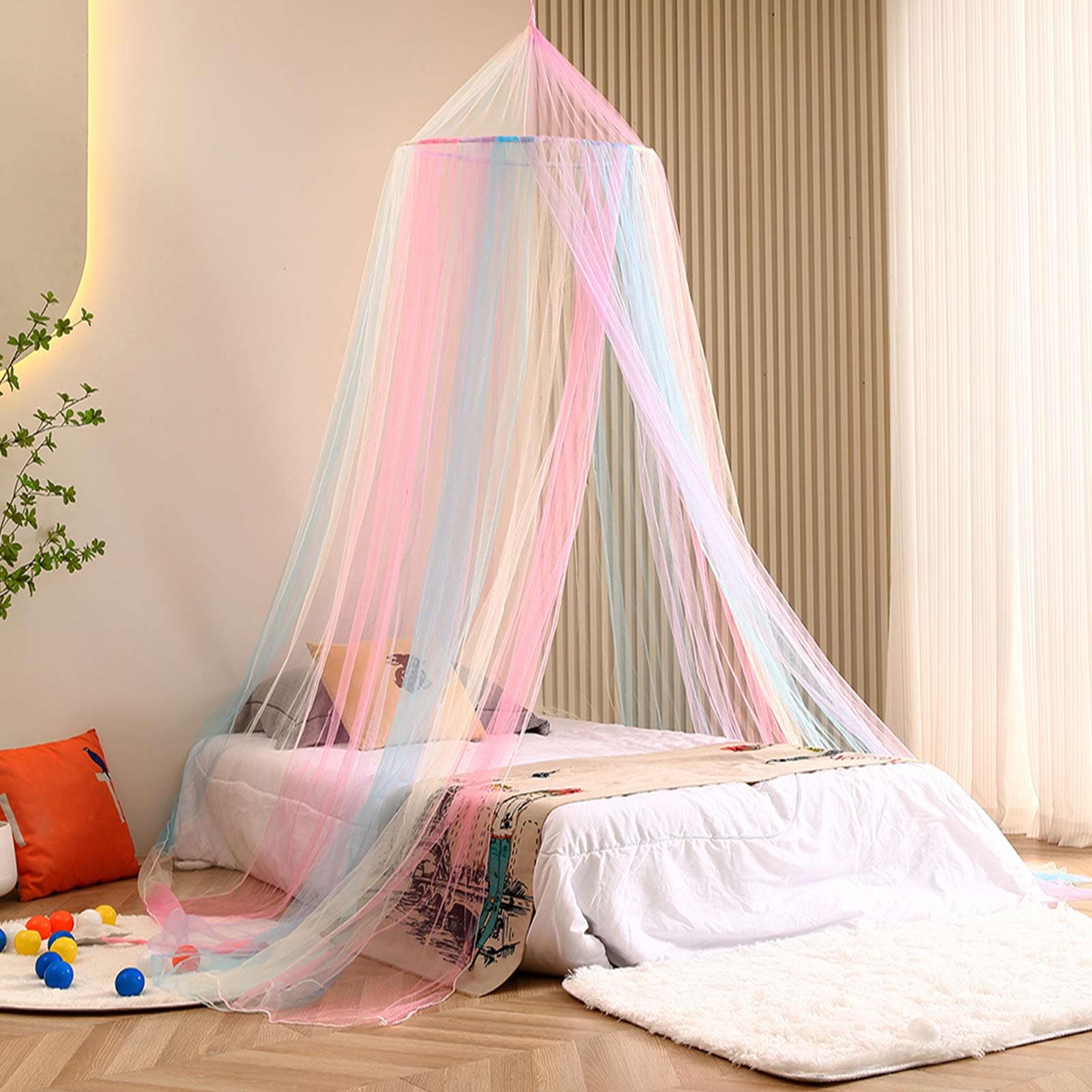 Kendwing Mosquito Net for Rainbow Bed Canopy Bed Girl, Double Bed Mosquito Net, Hanging Net Cover