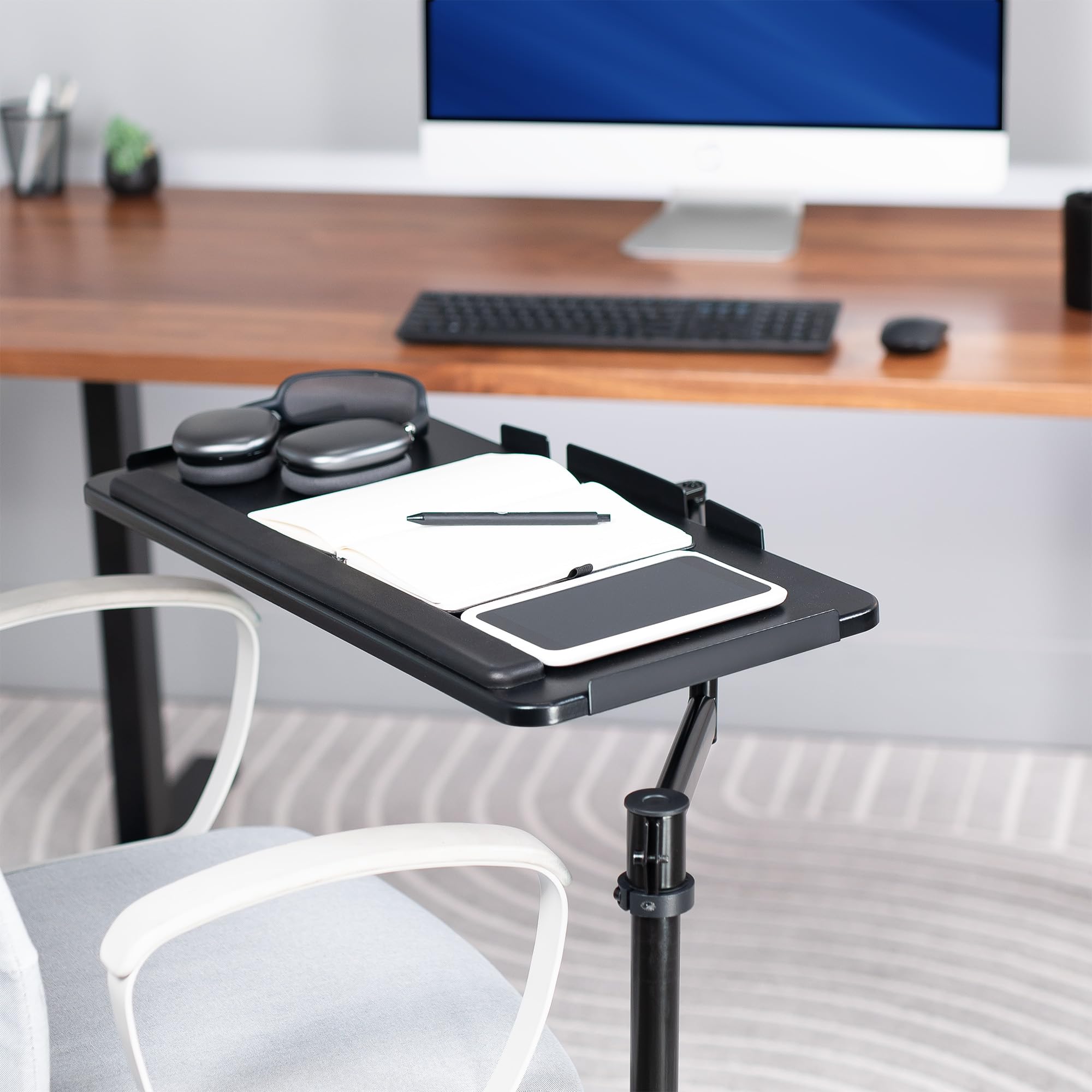 VIVO MOUNT-KB18CP - Sedia da ufficio con supporto per tastiera e mouse, 66 x 30 cm, inclinabile ergonomicamente, rotazione a 360 gradi, colore: nero