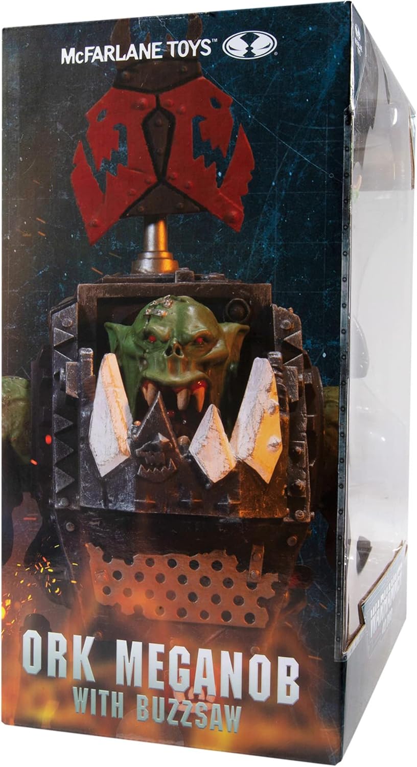 Warhammer 40,000 Ork Meganob with Buzzsaw & Base Mega Action Figure