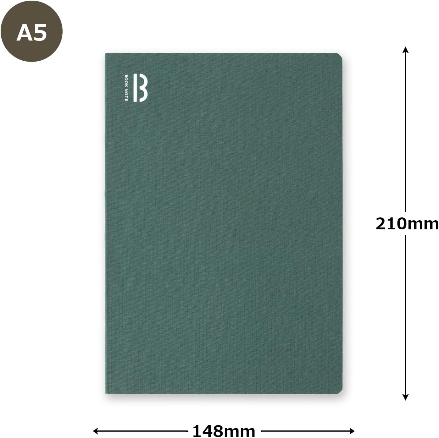 Watanabe BN-A5-P-GR Binding, Notebook, A5, Plain, Forest Green