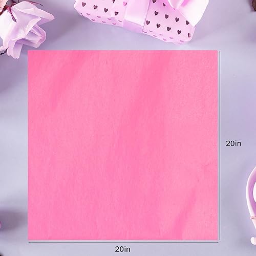 Miniatura 8 de 100 hojas de papel de seda de 20 x 20 pulgadas para envoltura de regalos, día de San Valentín, fiesta de cumpleaños, decoración de vacaciones,