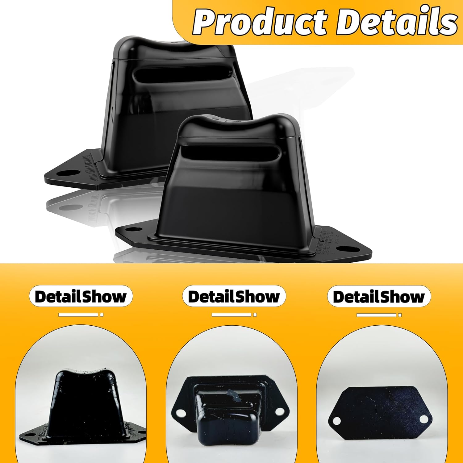 Rear Bump Stops, Rear Axle Jounce Bumpers Fit for 2003-2024 Toyota 4Runner, 2007-2014 Toyota FJ Cruiser (1 Pair)