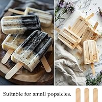 Vista 4 de KTOJOY 200 Pcs Craft Sticks Ice Cream Sticks Natural Wood Popsicle Craft Sticks 4.5 inch Length Treat Sticks Ice Pop Sticks for DIY Crafts