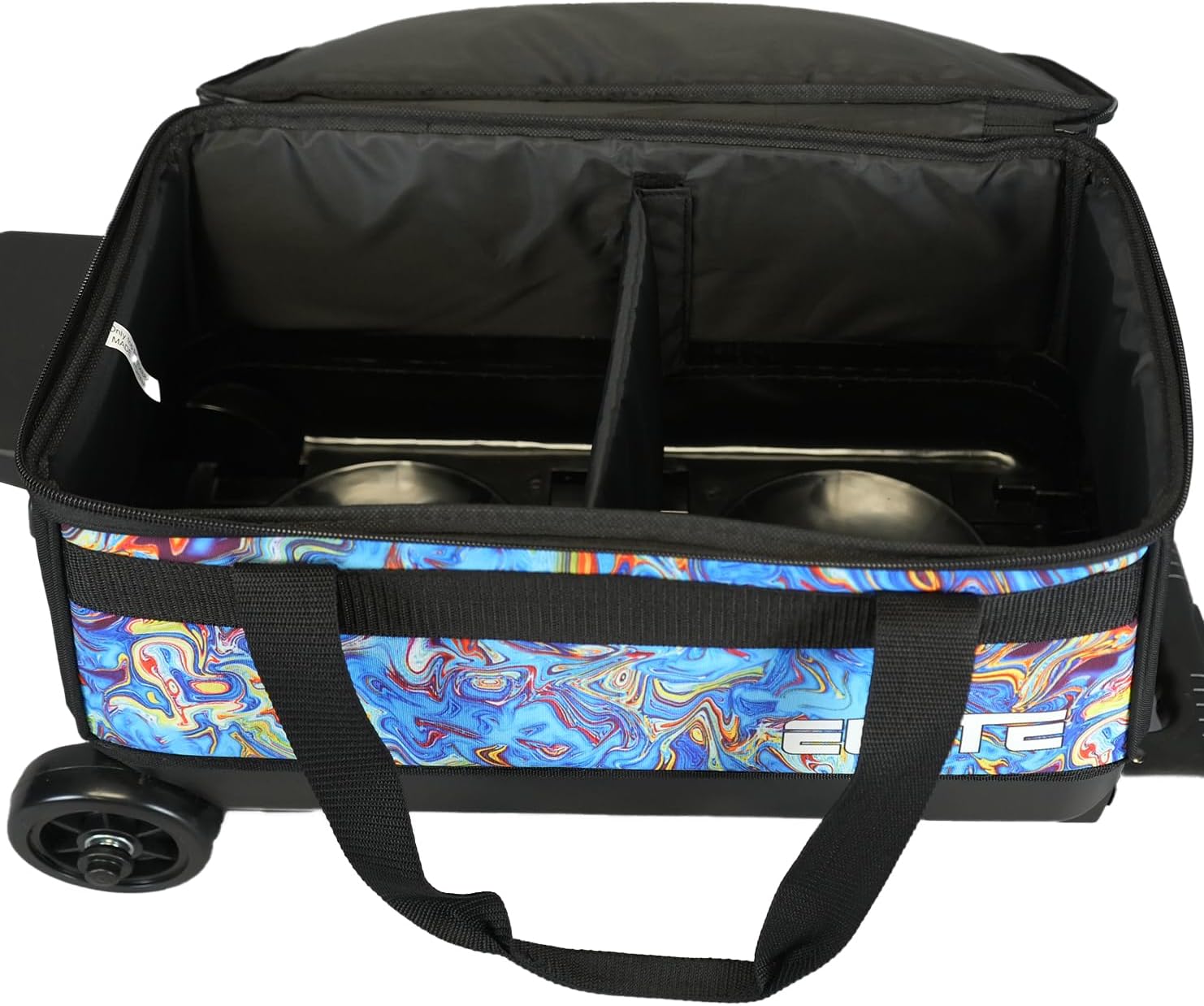 ELITE Basic Bowling Bag Double (2) Ball Roller with Rolling Wheels