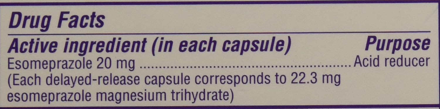 Nexium 24 Hr Acid Reducer 20 Mg 42 Capsules (Pack of 3)