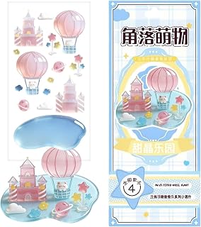 3D Stickers for Kids 3D Resin Funny Stackable | Cartoon Stackable Mini Stickers for Teens Adults Boys Girls Scrapbooking Journaling Crafts Notebook Planner