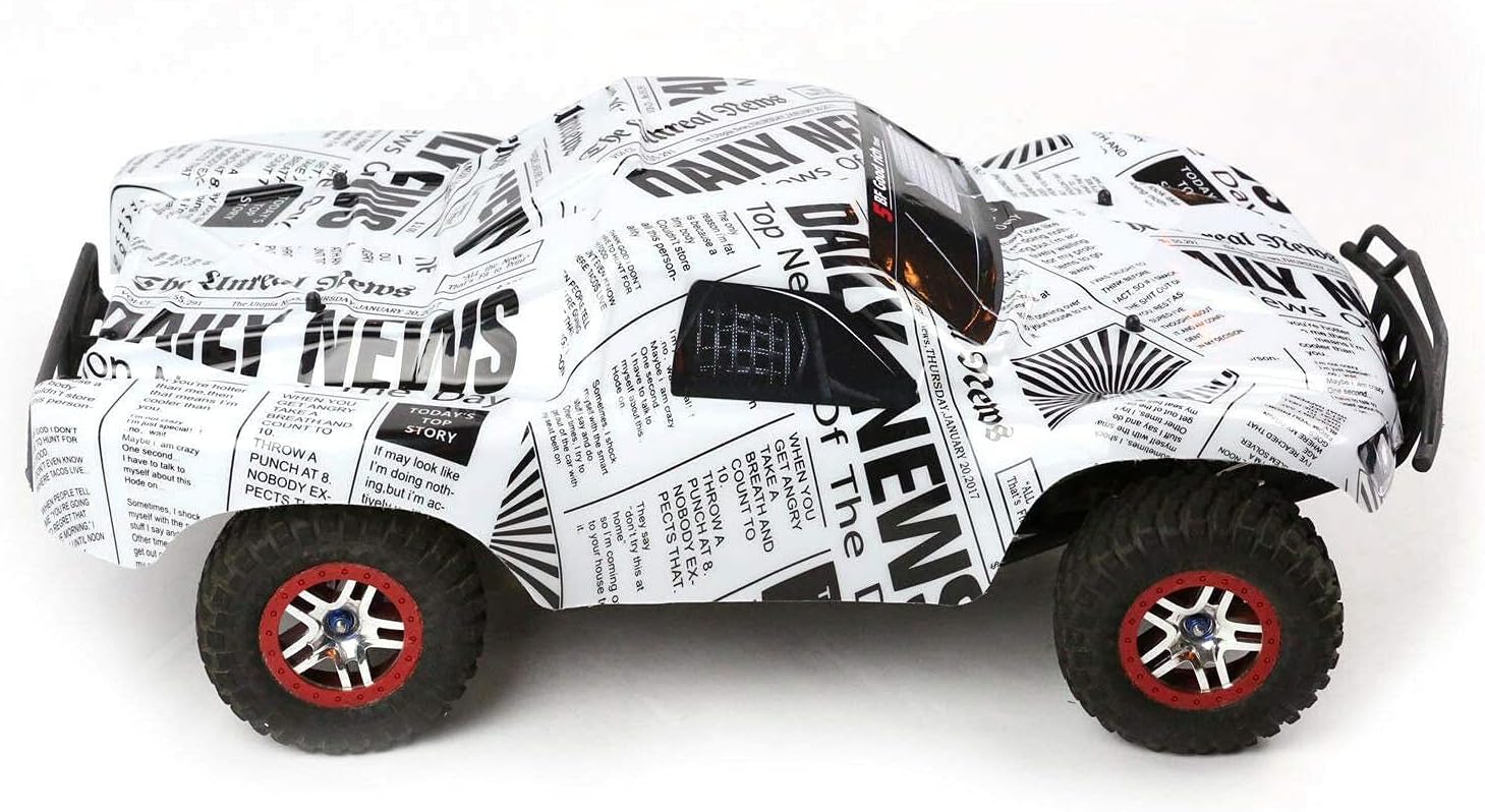 SummitLink Compatible Custom Body Newspaper Style Replacement for 1/10 Scale RC Car or Truck (Truck not Included) SS-N-01