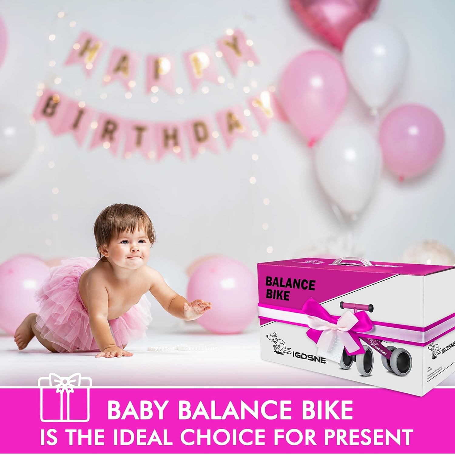 Baby Balance Bike for 12-36 Months Kids - Toddler Bikes for One Year Old - Baby Bike for 1 Year Old - First Baby Bicycle with No Pedals - Balance Bike for 1 Year Old Boys - Baby Bike for Girls : Toys & Games