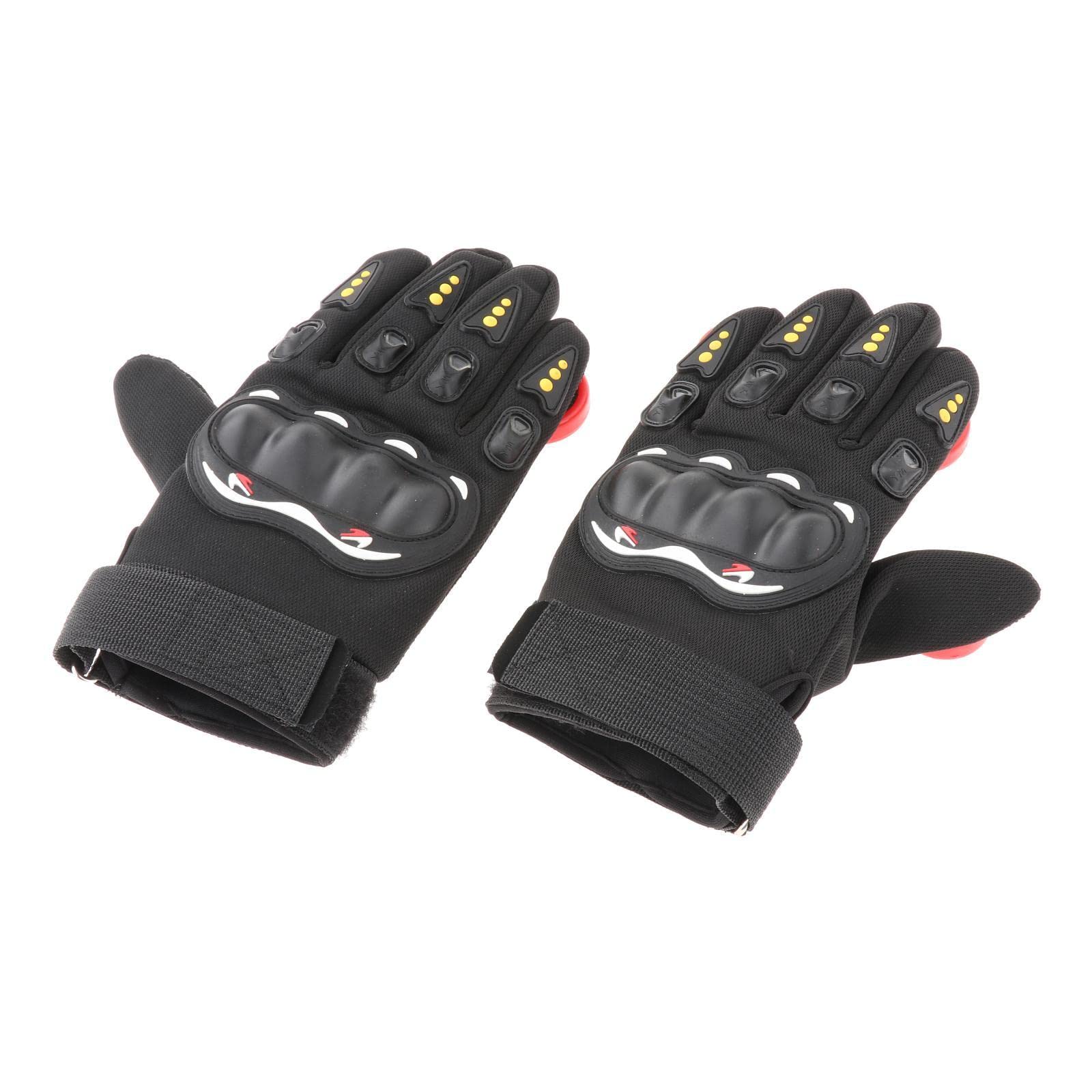 Oshhni Gants Skateboard avec Mousse Protectrice Armature Cuir Ajustement Grâce à Ventilation Optimale Adaptés à la Pratique du Skate Descente Danse