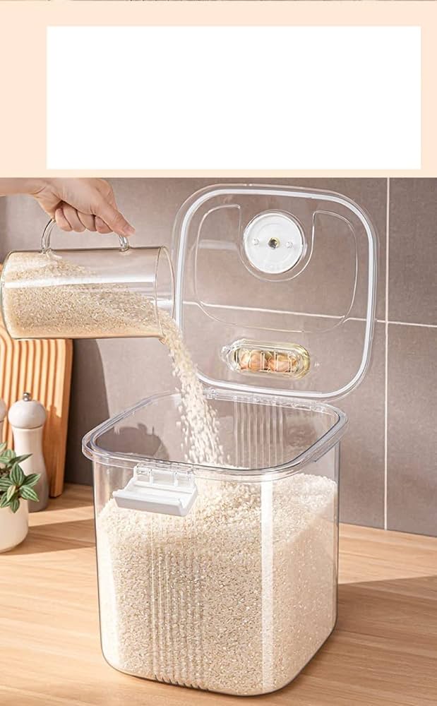 Amazon｜米びつ おしゃれ こめびつ 透明 大容量 お米ケース 保存