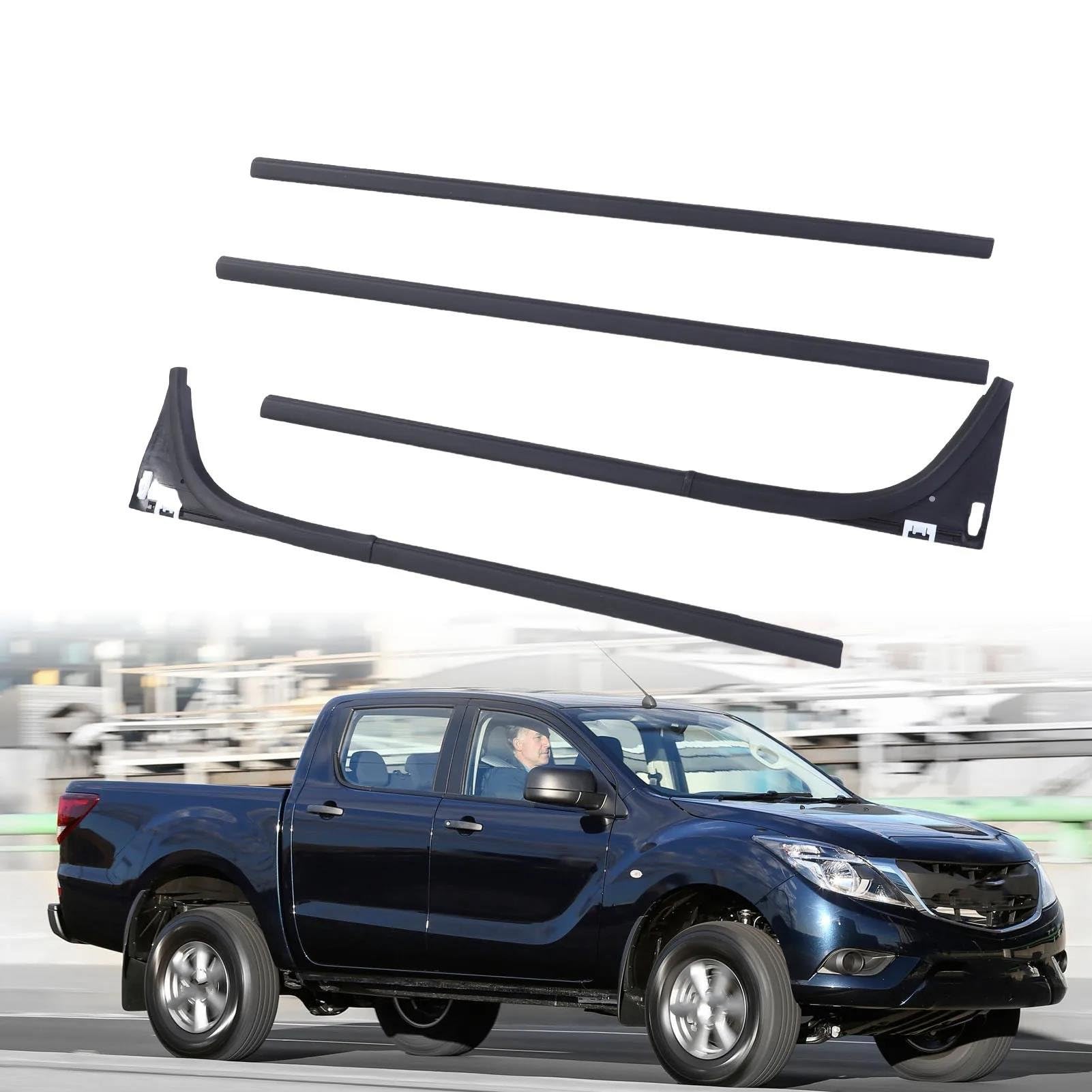 junta ventana coche Para Mazda BT50 4 puertas 2012-2019 burlete coche
