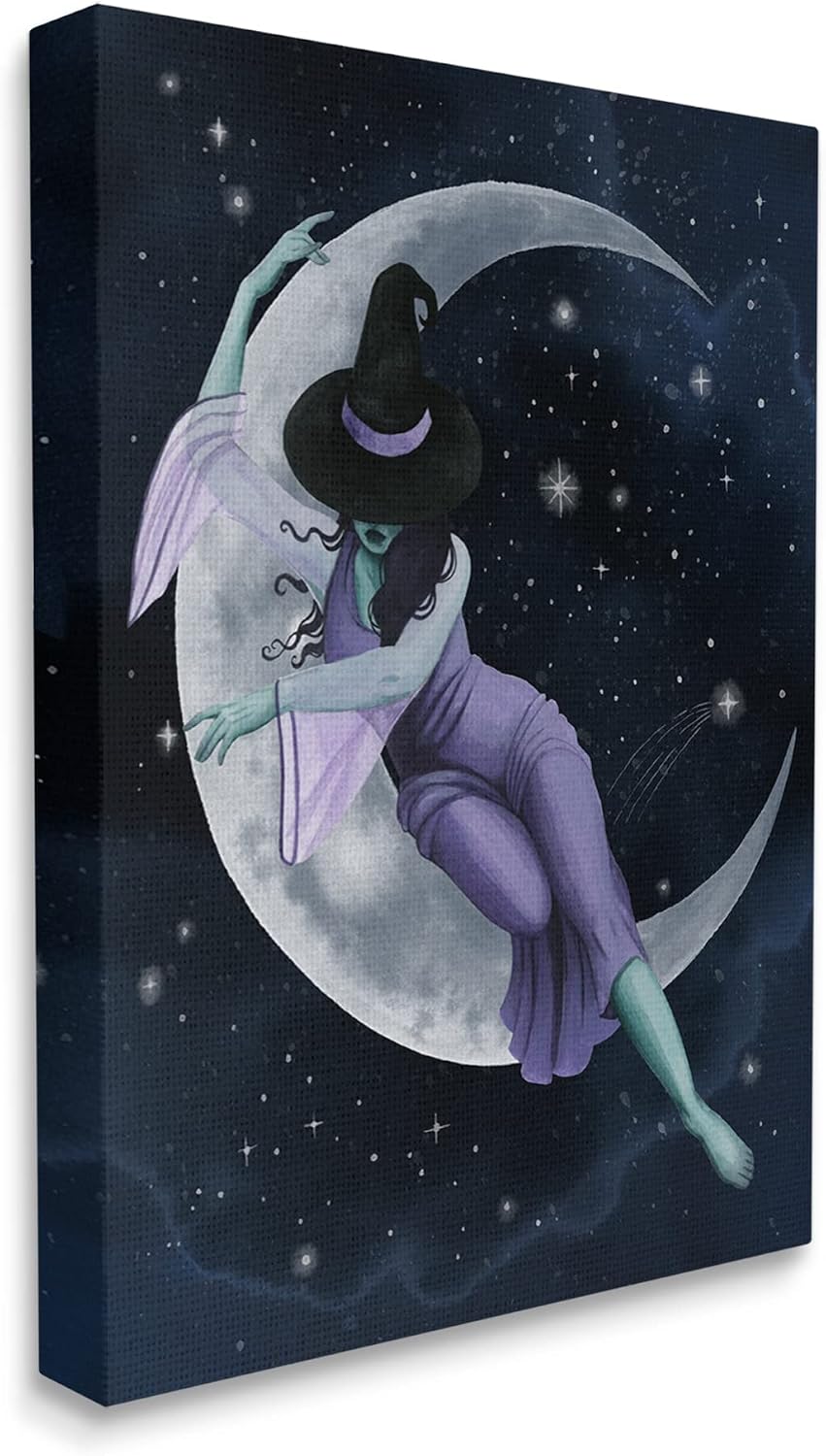 Stupell Industries Moon Witch Starry Night Sky Canvas Wall Art, Design by Grace Popp