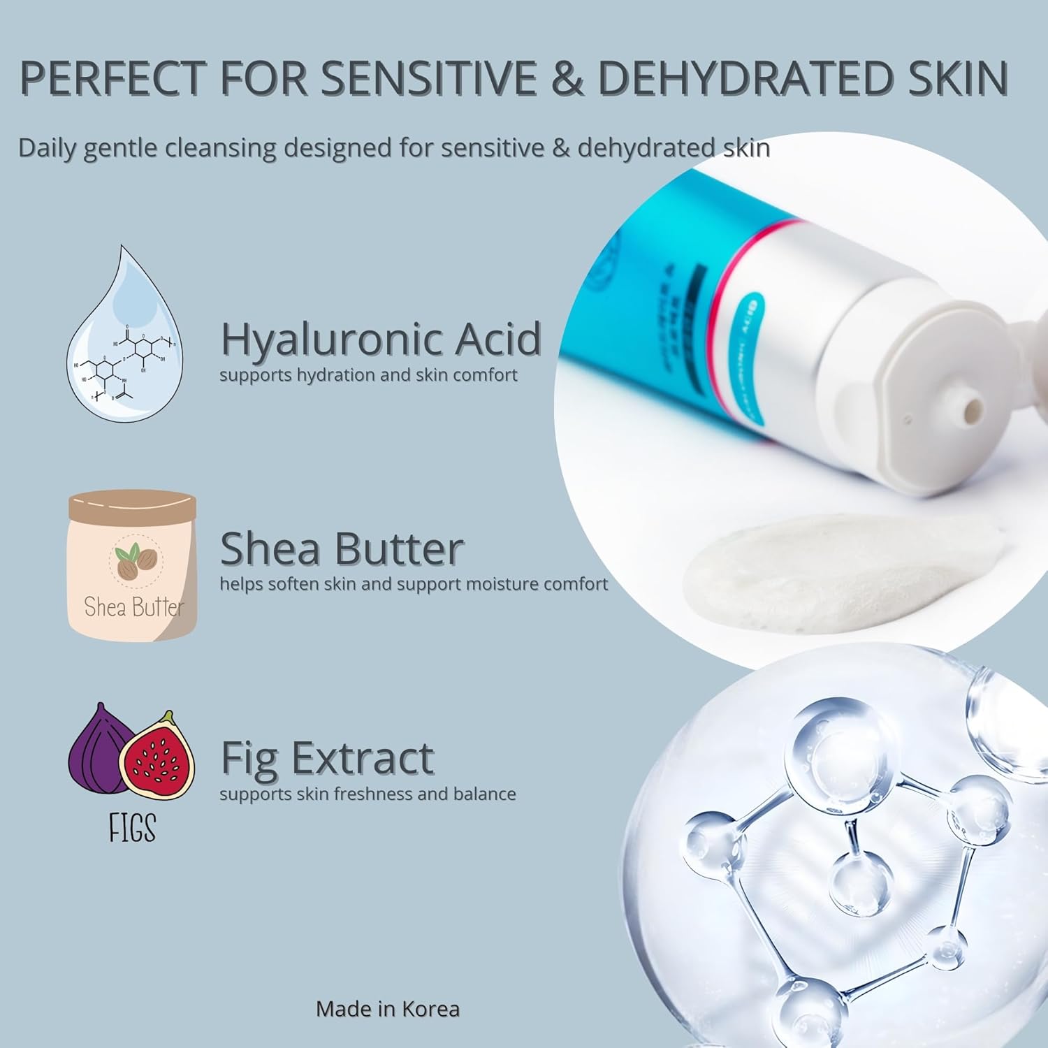 Hydrate & Protect Hyaluronic Acid Cleansing Foam Face Wash | Hydrating Daily Cleanser | Removes Makeup & Sunscreen | For All Skin Types | 120 ml / 4.06 fl oz - Image 7