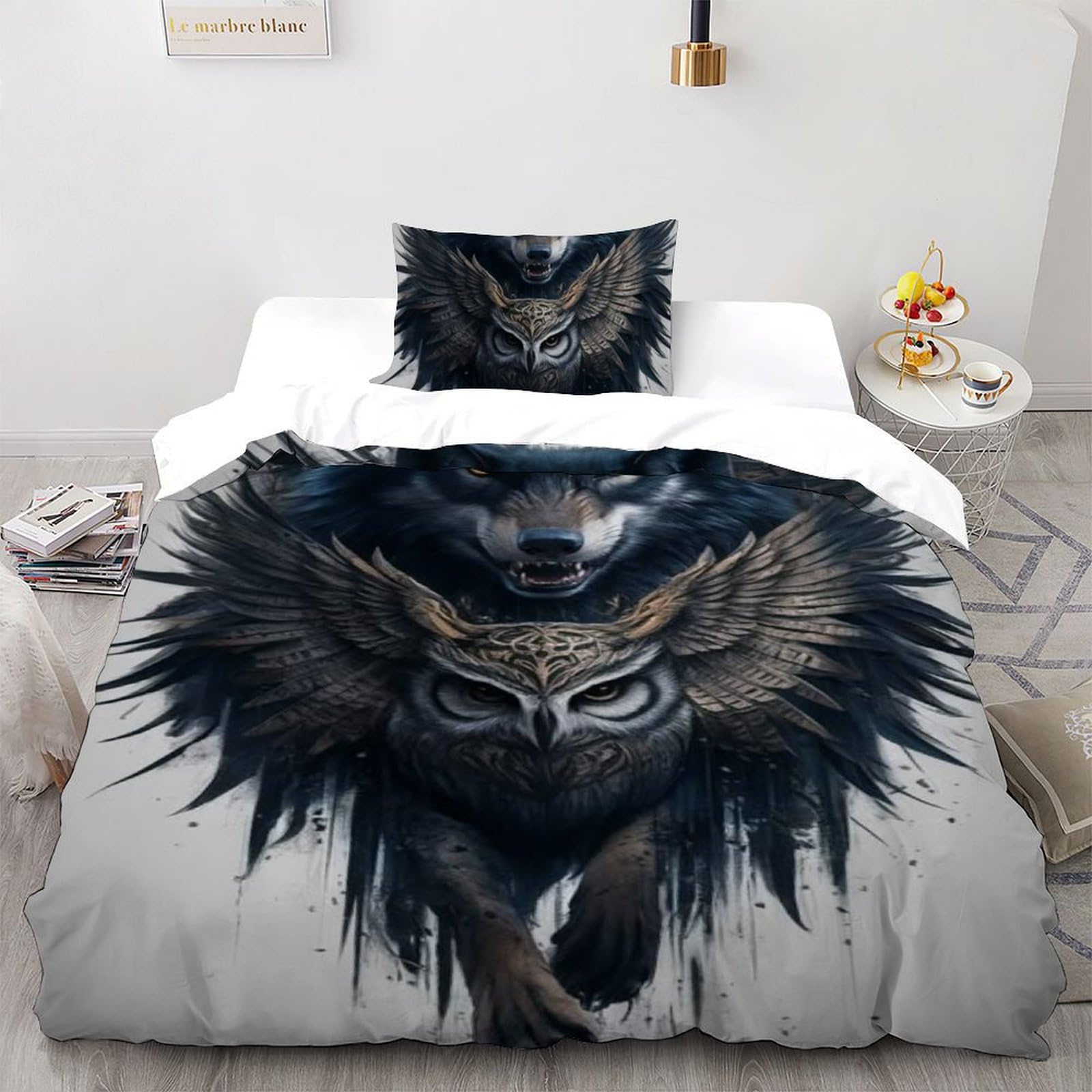 Housse de couette single zippée animaux 135x200 pour faciliter le change du lit d'enfant sans effort