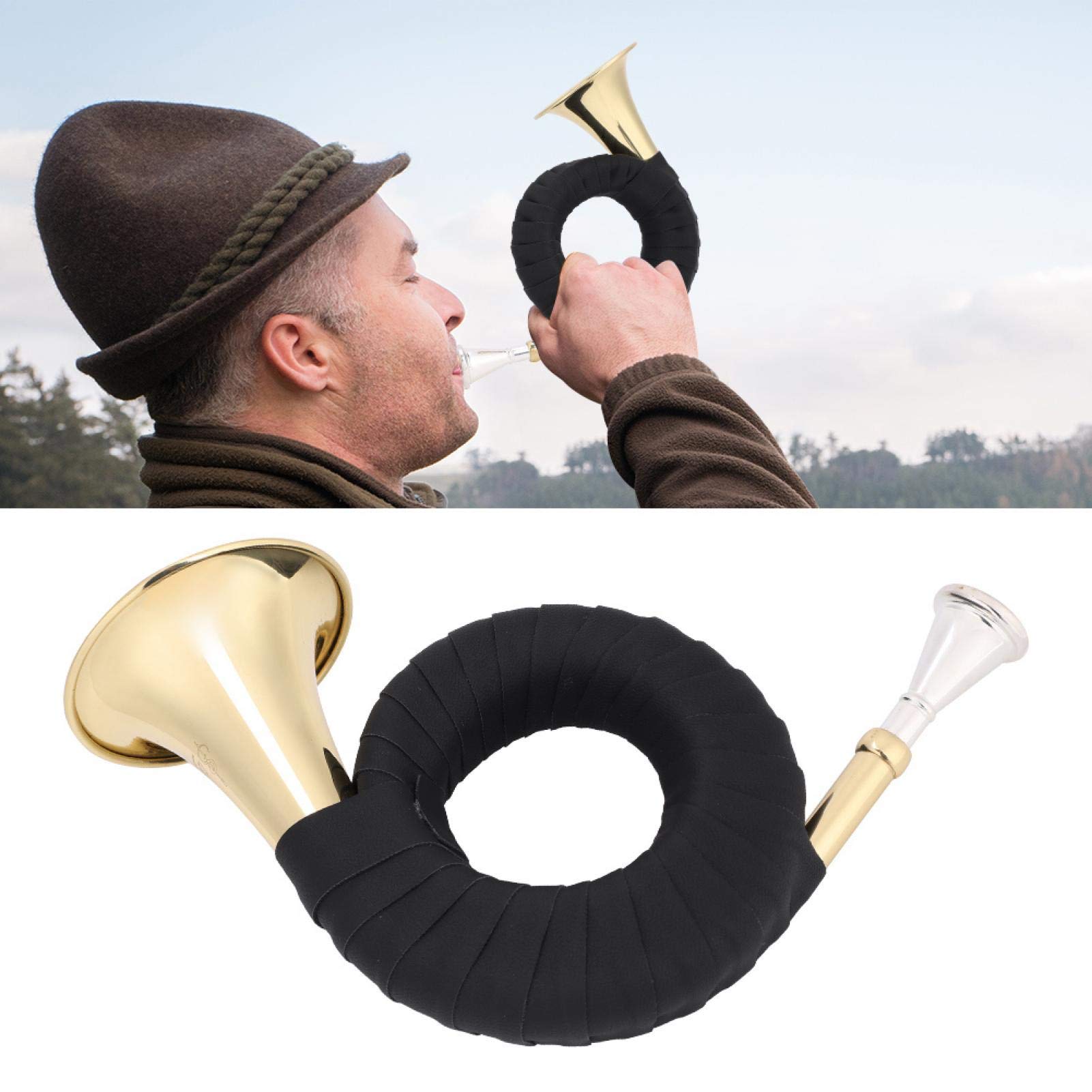 Cor de Chasse, Qualité Pu Léger Pratique Garantit Pur Ton Qualité Laiton Corne De Chasse En Laiton, pour les amateurs de musique