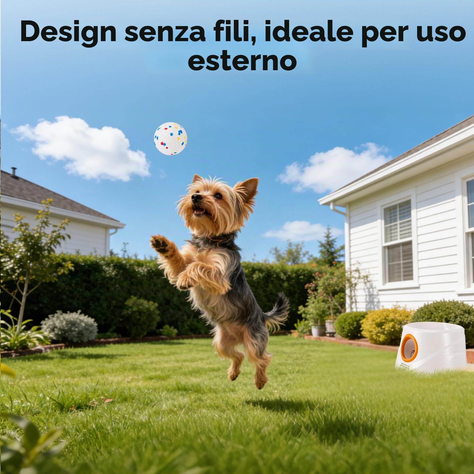 Lanciapalle automatico per cane - Macchina lanciapalle interattiva - Lanciapalle automatico interattivo per cani di piccola taglia e cane