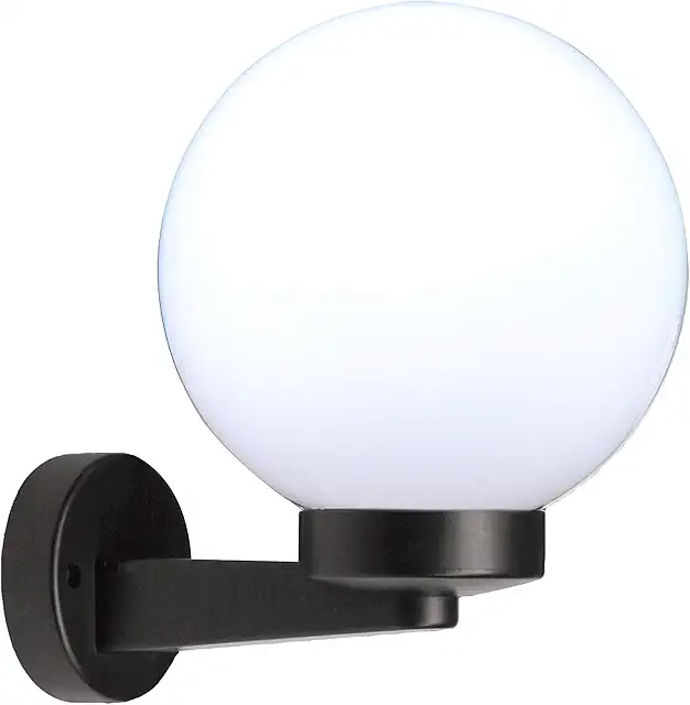 Lampada da esterno sfera bianca impermeabile IP65 con attacco E27