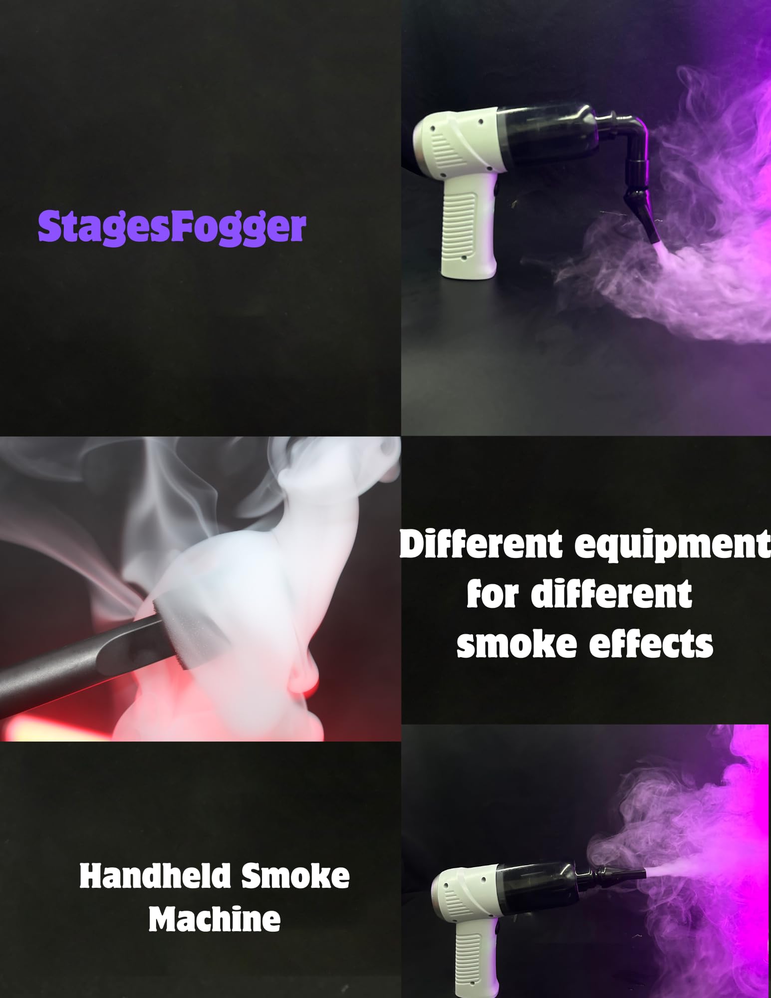 Máquina de humo portátil | Máquina de niebla para eventos de fiesta de DJ, Halloween, Navidad, decoración de pasteles (blanco)