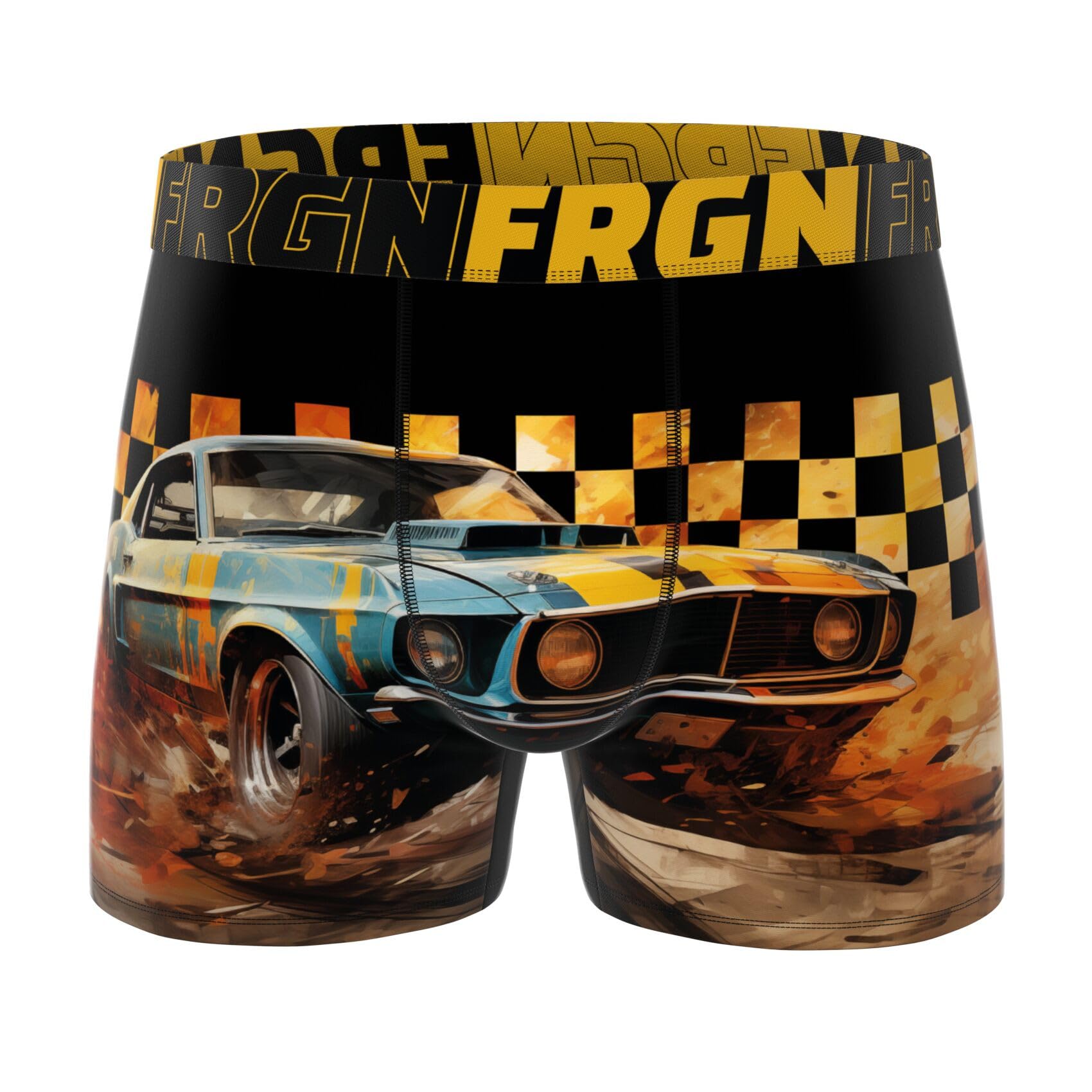 FREEGUN Boxer Enfant, Caleçon Garçon Racing, Ultra-Doux et Respirant (Lot de 5)