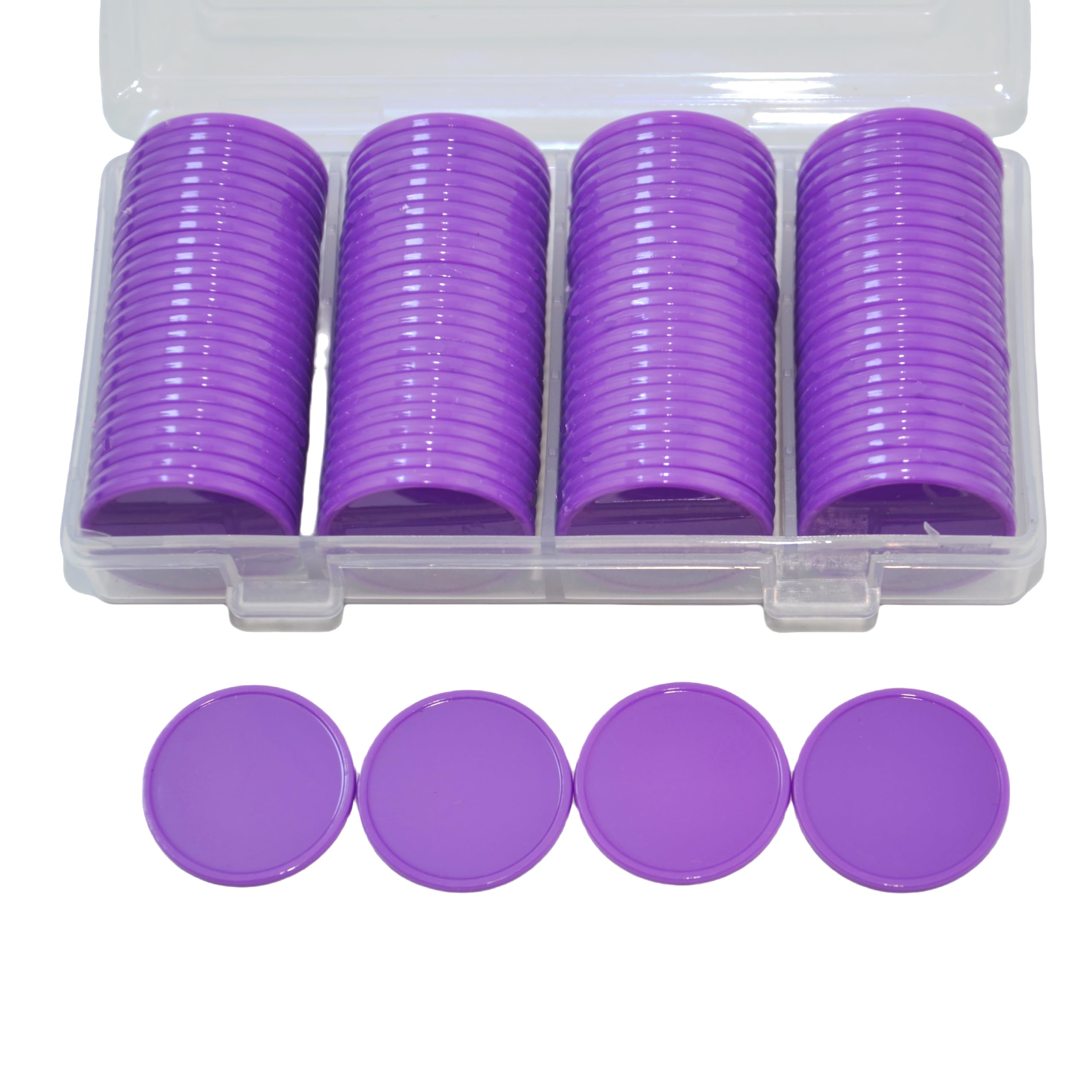SmartDealsPro Mini jetons de poker en plastique opaque, 25 mm, avec boîte de rangement (blanc SmartDealsPro Mini jetons de poker en plastique opaque, 25 mm, avec boîte de rangement (blanc