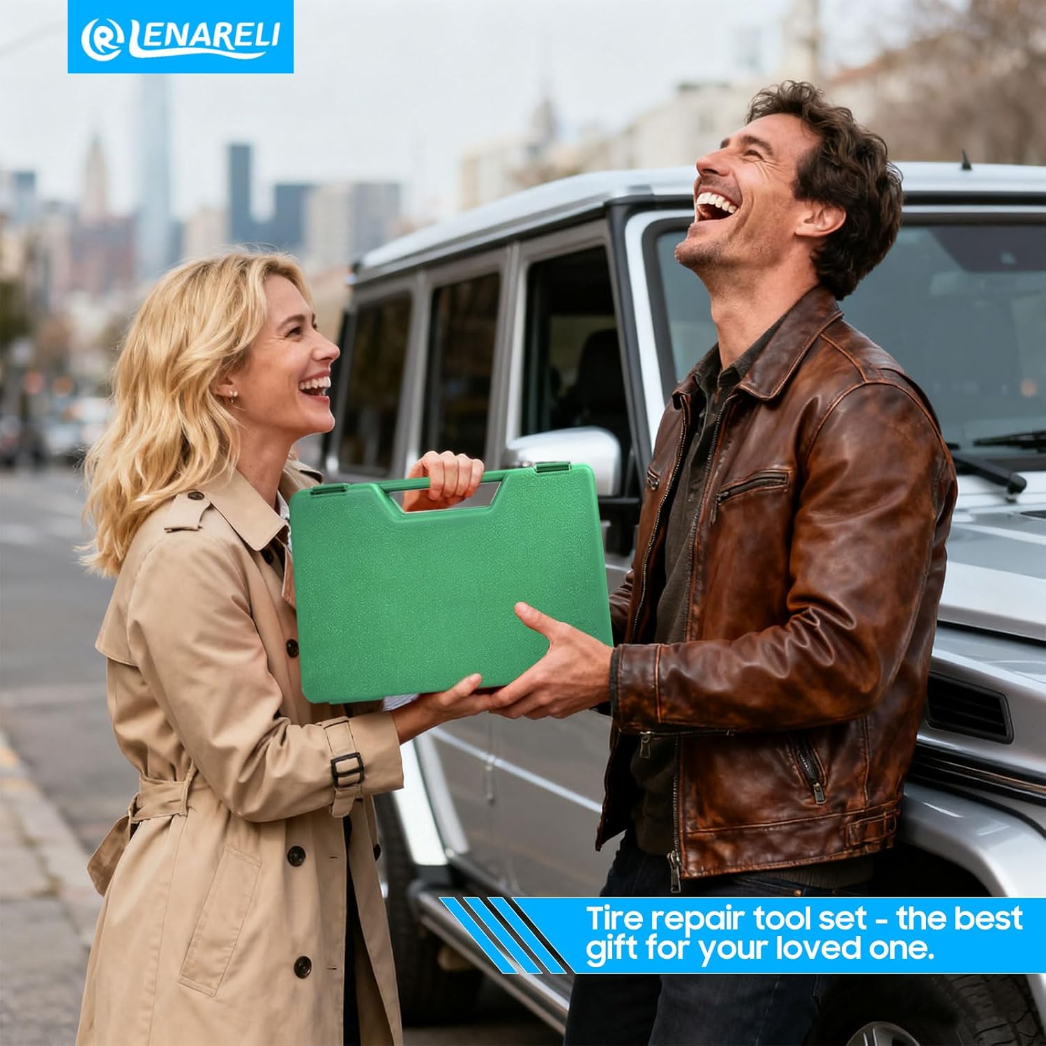 Tubeless Tire Gun Puncture Repair Kit with Mushroom Plug (Gun Puncture kit 16 Plugs, Green) for Tyre Punctures and Flats on Cars, Motorcycles, ATV, Trucks & Tractors