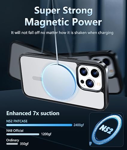 Miniatura 1060 de Fntcase Funda para iPhone 15 Plus y 14 Plus de 6.7 pulgadas, magnética, a prueba de golpes de grado militar, antiamarilleo, delgada, protectora