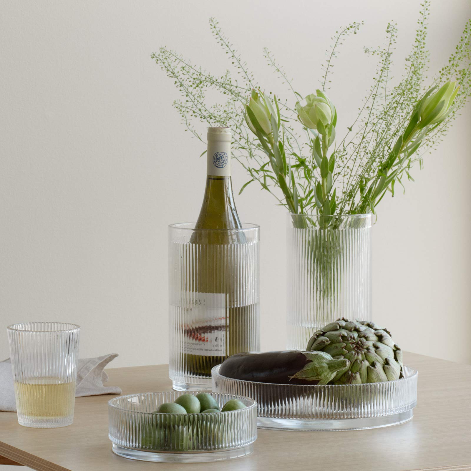 Stelton Servierschale, Glass, Ø 5cm/tiefkühlfest/mikrowellenfest/spülmaschinenfe, x-505, transparent/maschinell geblasenes Glas
