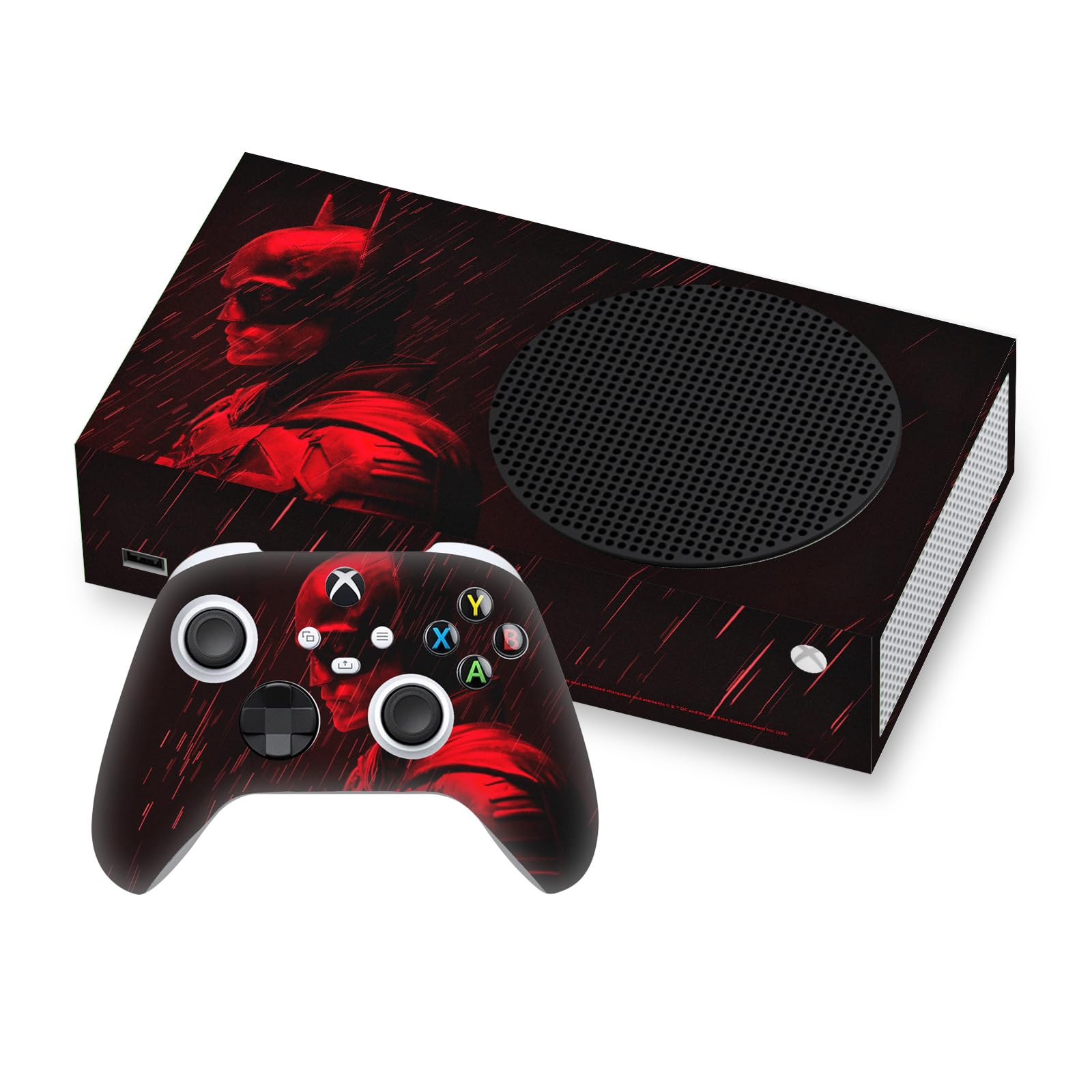 Head Case Designs sous Licence Officielle The Batman Pluie Neo-Noir Et Affiches Vinyle Autocollant De Jeu Peau Autocollant Couverture Compatible avec Xbox Series S Console and Controller Bundle