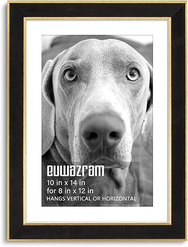 Miniatura 31 de Marco de gamuza de 10 x 13 pulgadas, marco individual, elegante marco verde de 10 x 13 pulgadas con paspartú para fotos de 8.5 x 11 pulgadas, para