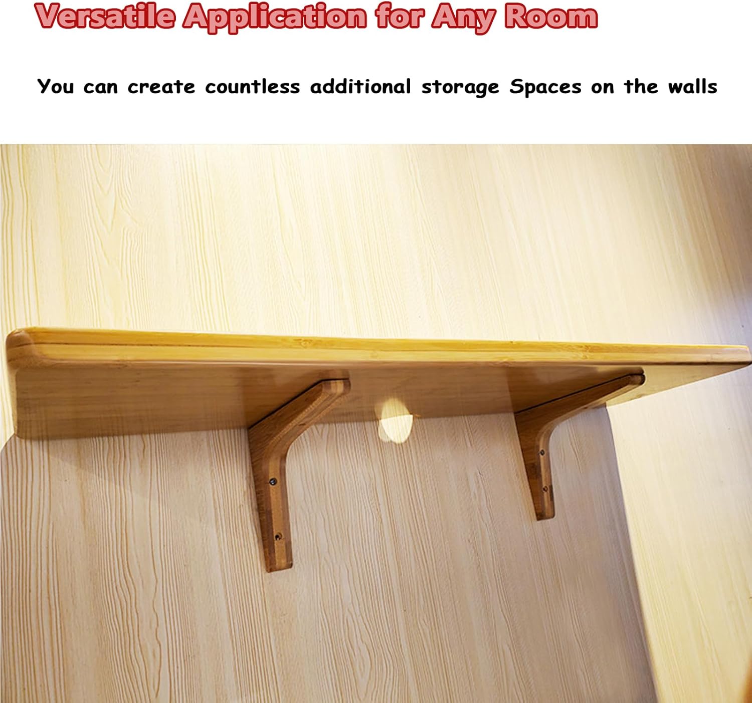 2Pcs 4.9"×5.7" Wooden Triangle Shelf Brackets, Decorative Solid Wood Wall Mount Corner Brace Supports for Kitchen Cabinets Countertops Bookshelves, L Shape Corbels with Screws