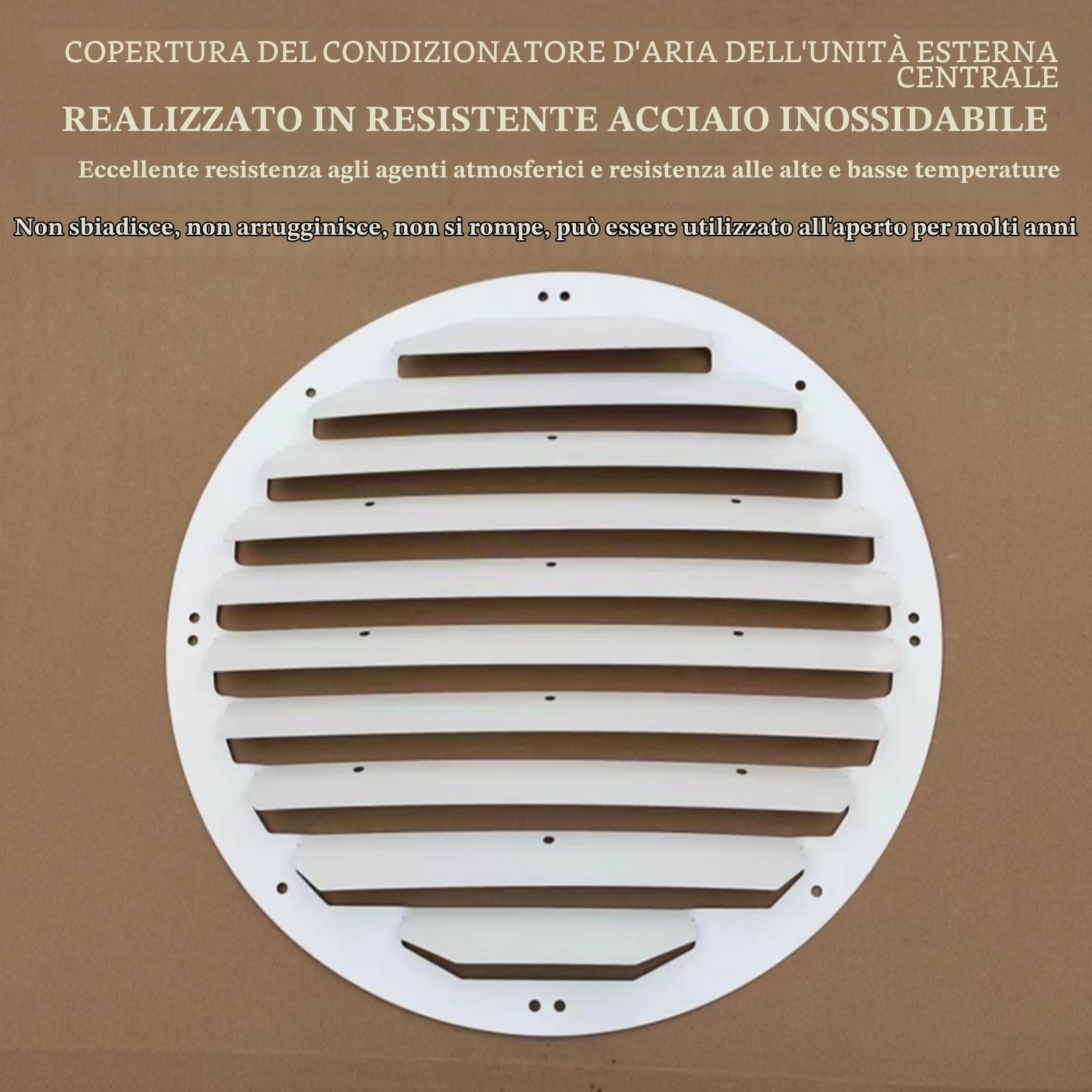 Copertura unità AC Esterna Deflettore condizionatore d'Aria,Prevenzione Anti-Diretta del soffiaggio dell'Aria Protezione Antivento dissipazione del Calore Deflettore otturatore in Acciaio inossidabi