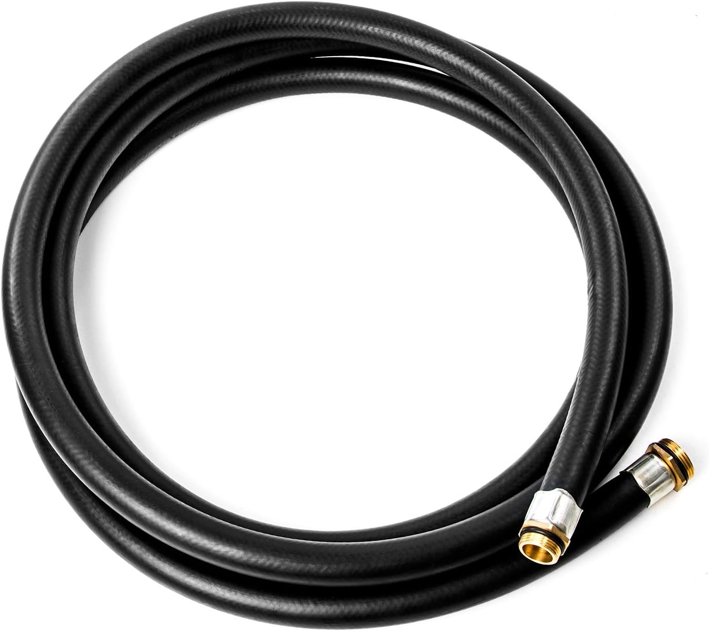 Biltek 12v Fuel Transfer Pump 10 GMP w/Suction Hose and Fuel Pump Nozzle - Diesel Fuel, Biodiesel, Kerosene, Light Fuel Oils, Silver