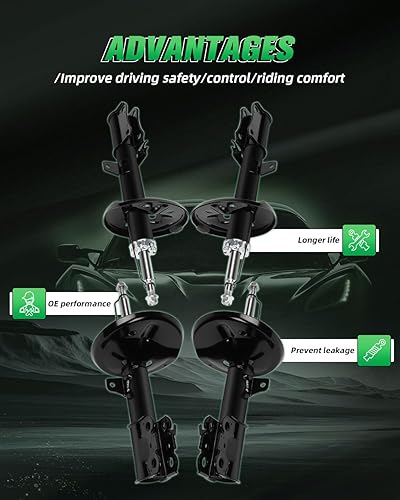 Miniatura 2 de SCITOO Juego completo de amortiguadores para ES300, amortiguadores y puntales para 97 98 99 00 01 para Lexus para ES300,97-00 01 02 03 para Toyota